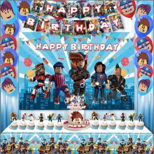 Roblox Birthday Decorations and Party Favors